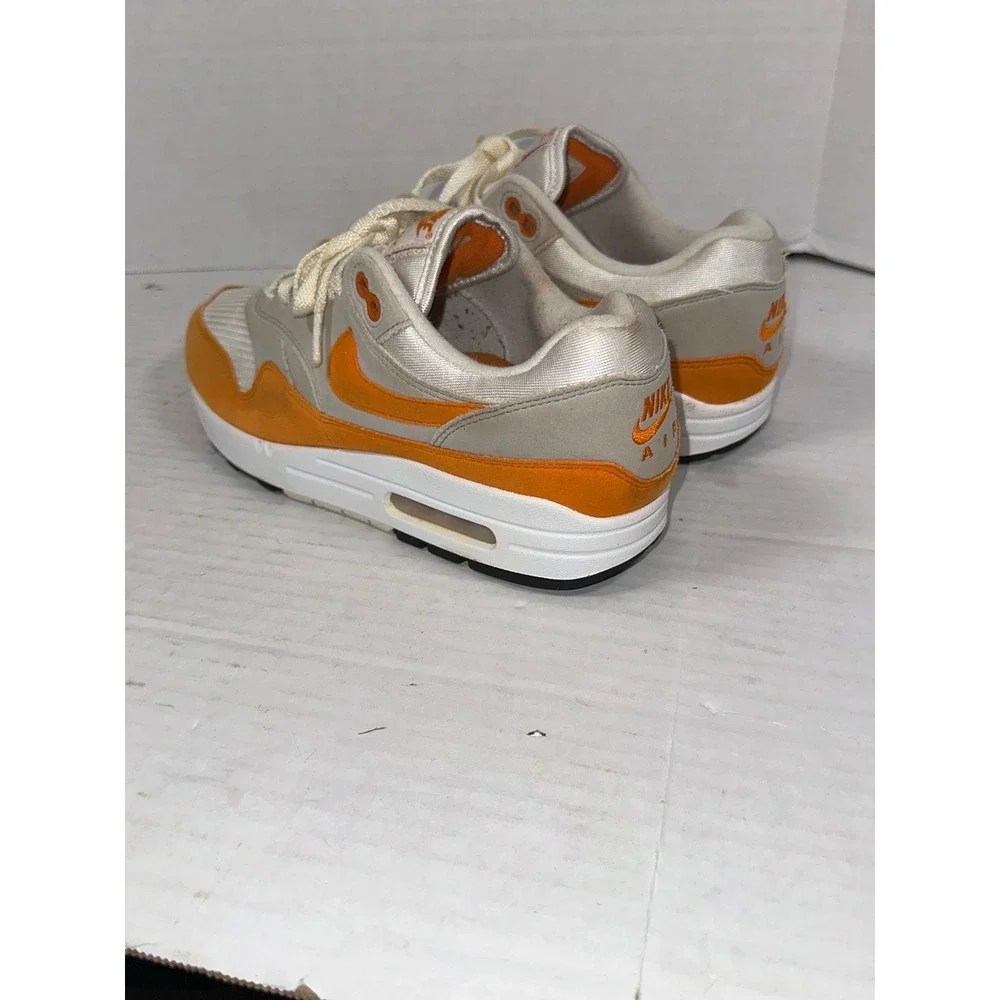 Nike Air‎ Max 1 Magma Orange White Grey Mens Size 8 DC1454-101 Low Top Sneakers